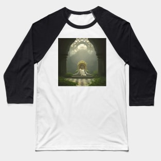 Empty Overgrown Throne Room Baseball T-Shirt